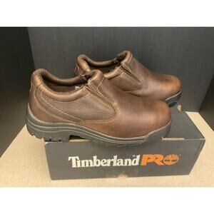 New! Mens Timberland PRO Titan EH Leather Alloy Toe Slip-On Work Shoes. SZ 10W